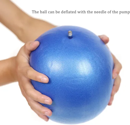 Vista 4 de Pequeña pelota de pilates con bomba de 9 pulgadas Mini pelota de yoga para estabilidad, pilates, yoga, barre, terapia física, entrenamiento básico