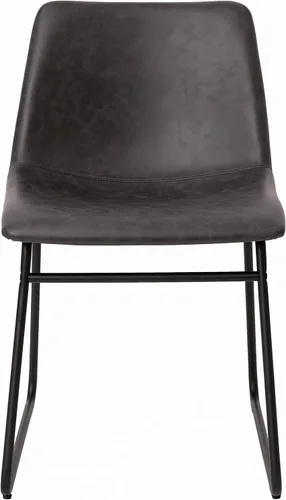 Vista 9 de Flash Furniture Butler LeatherSoft - Juego de 2 sillas de altura para mesa de comedor de 18 pulgadas, estilo moderno de mediados de siglo