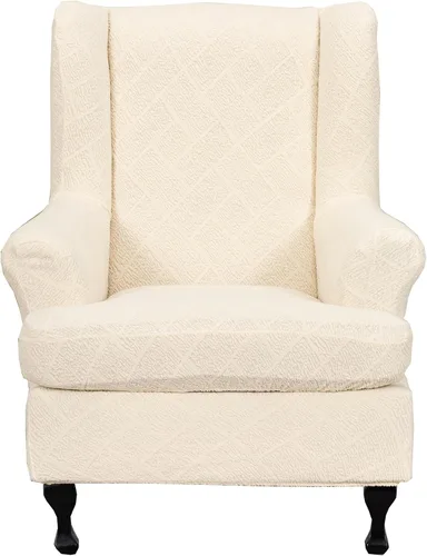 Vista 39 de CRFATOP 2 fundas elásticas para silla con respaldo de alas de mariposa, fundas de tela de elastano con respaldo de ala, fundas para sillón con parte