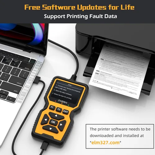 Vista 7 de ZMOON ZM201 - Herramienta de diagnóstico profesional OBD2, lector de código de motor de verificación mejorado con herramientas de diagnóstico