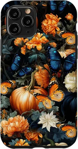 Vista 27 de iPhone 16 Autumn Leaves Butterflies Pumpkins Fall Season Thanksgiving Case