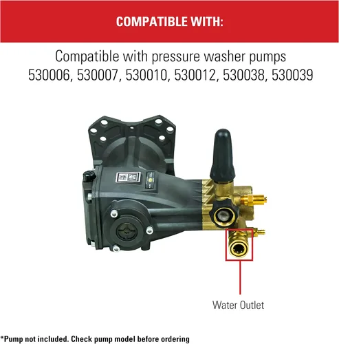 Vista 3 de Simpson Cleaning 7110331 - Kit de salida de agua de repuesto para bombas de hidrolavadora AAA, color dorado