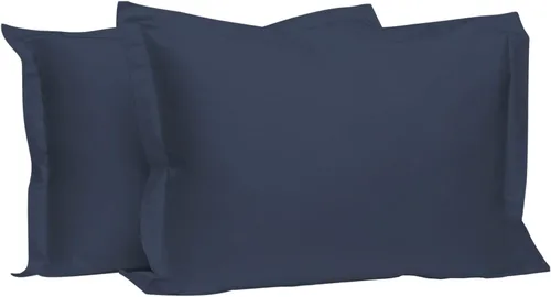 Vista 48 de Juego de 2 fundas de almohada de 100 % algodón puro, tamaño King, color plateado, lujosas fundas de almohada de algodón de fibra larga de 400 hilos