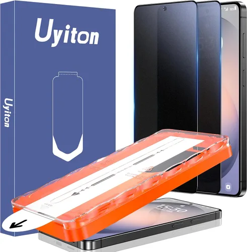 Vista 22 de Uyiton UnBreak-Glass - Protector de pantalla para Samsung Galaxy S22, soporte ultrasónico de huellas dactilares, marco de alineación automática
