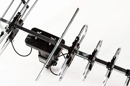 Vista 5 de Antena de TV HD para exterior de Five Star de 4K: alcance largo con control de ganancia automática, rotación motorizada de 360 grados, radio Solo