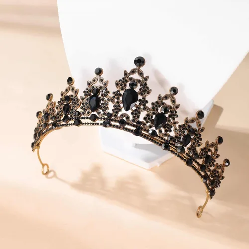 Vista 6 de Kamirola - Corona de reina y tiaras corona de princesa para mujeres y niñas, diademas de cristal para novia, princesa para bodas y fiestas (01)