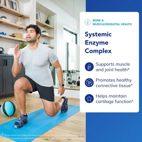 Vista 3 de Pure Encapsulations Complejo sistémico de enzimas - Apoya la recuperación muscular y la salud de las articulaciones - para la salud inmunológica*