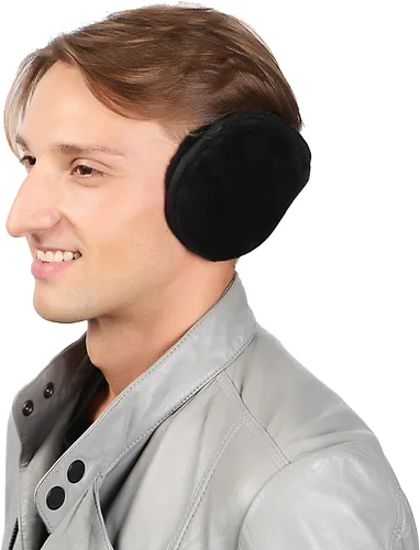 Vista 3 de HIG Orejeras unisex clásicas de forro polar, accesorio de invierno, orejeras al aire libre