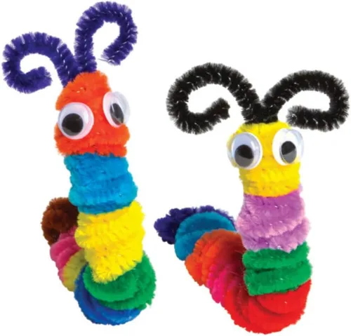 Vista 5 de Creativity Street Jumbo Chenille Stems, 12" x 6 mm, Craft Pipe Cleaners in Assorted Basic Colors, Pack of 100, Case of 12 Packs, 1200 Chenille Stems