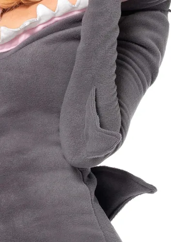 Vista 3 de Leg Avenue Disfraz de tiburón de vellón acogedor para mujer Beige