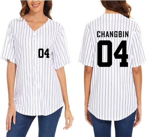 Vista 9 de DHSPKN Stray Kids Domin ATE Album Merch Rockstar 8th Baseball Shirt Felix Jisung Hyunjin Minho Bangchan Changbin Concerts Tee Unisex Tops