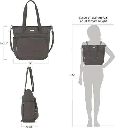 Vista 3 de Mochila convertible antirrobo Essentials, Humo, Mochila convertiblebolsa de mano