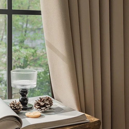 Vista 15 de FMFUNCTEX - Cortinas 100% opacas color beige de 40 x 63 pulgadas para dormitorio, 2 paneles Black out Drapes, Thermal Insulated Noise Reducing