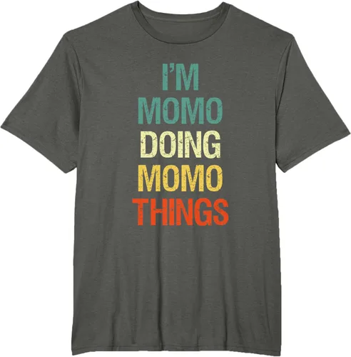 Vista 7 de I'M Momo Doing Momo Things - Camiseta de regalo con nombre personalizado, Negro, S