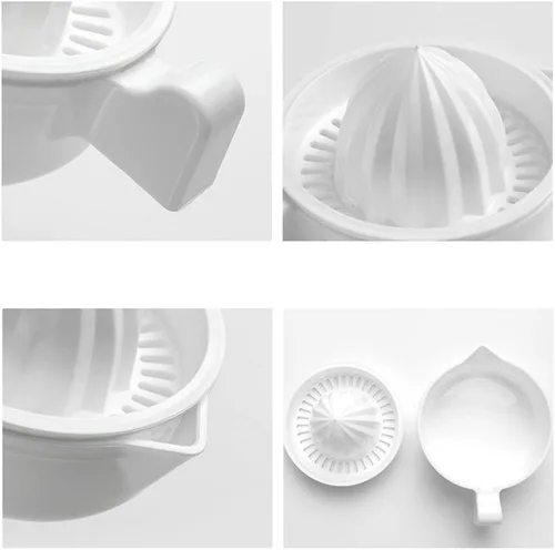Vista 3 de Exprimidor manual de cítricos de doble capa de plástico Exprimidor de fruta de limón naranja Extractor de exprimidores