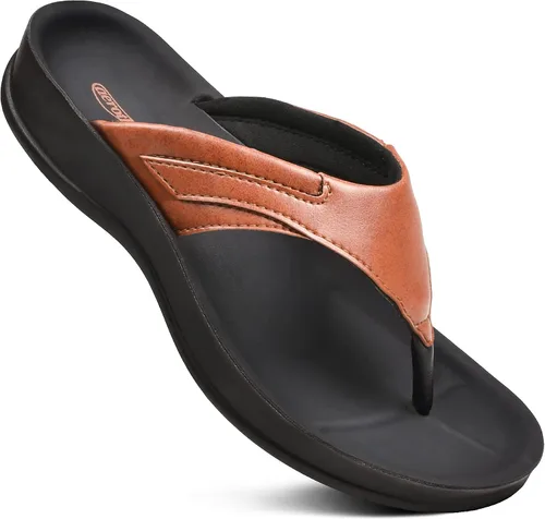 Vista 15 de AEROTHOTIC - Sandalias de verano con soporte de arco, ortopédicas, con tiras, cómodas, con almohadilla suave, antideslizantes, con poste