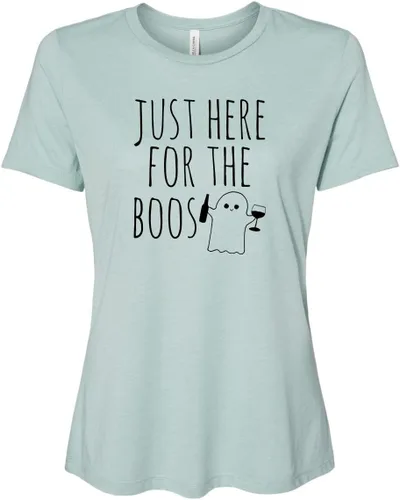Vista 16 de Cute Women's Screen Printed Crew Neck Tee, Shirts With Sayings, Dusty Blue or Olive