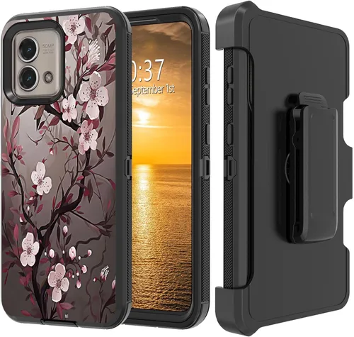 Vista 16 de Funda para Moto G Stylus 5G 2023 con funda de clip para cinturón y soporte, resistente de doble capa, resistente a prueba de golpes, para Motorola