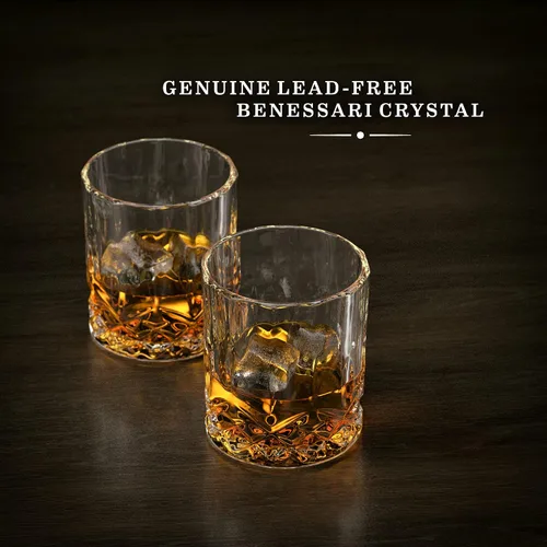 Vista 7 de Juego de regalo de vasos de whisky, vasos de whisky de alta calidad a la antigua, regalos para cumpleaños de hombres o mujeres; caja de regalo