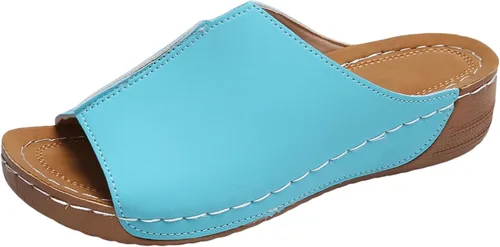 Vista 14 de Sandalias ortopédicas para mujer con soporte para el arco, cómodas sandalias ortopédicas de verano con puntera abierta