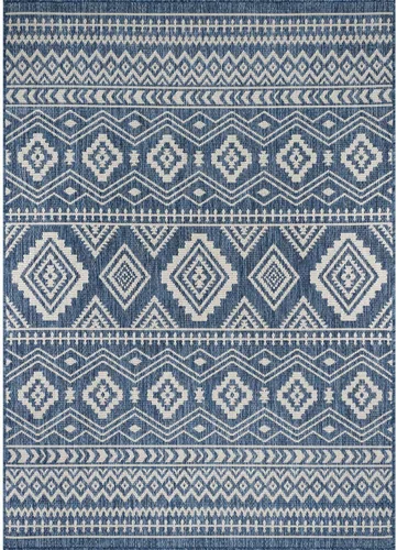 Vista 3 de Beverly Rug Waikiki Boho - Alfombra bohemia para interiores y exteriores, 5 x 7 pies, alfombra lavable para exteriores para patio, terraza, porche