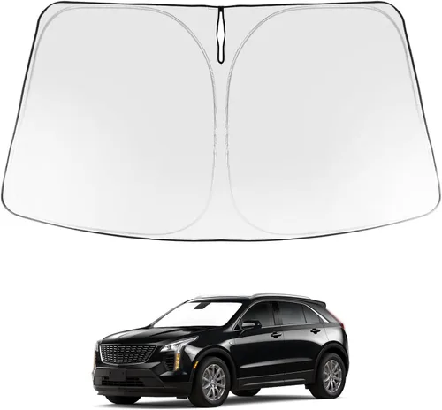 Vista 87 de Proadsy Parasol para parabrisas Rivian R1S 2022-2025 2026 de 4 capas plegable, protector de parasol frontal que bloquea los rayos UV, mantiene