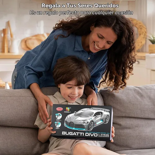 Vista 6 de MIEBELY Bugatti Divo - Auto a control remoto, escala 1/12, auto a control remoto, 7.5 mi/h, modelo de auto con licencia de 2.4 GHz, 7.4 V, 900 mAh