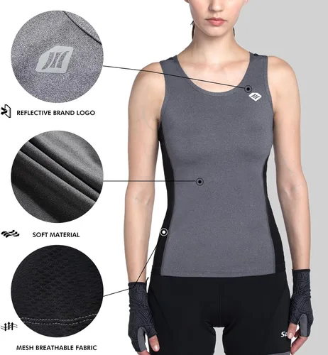 Vista 4 de Santic Camiseta sin mangas de ciclismo para mujer
