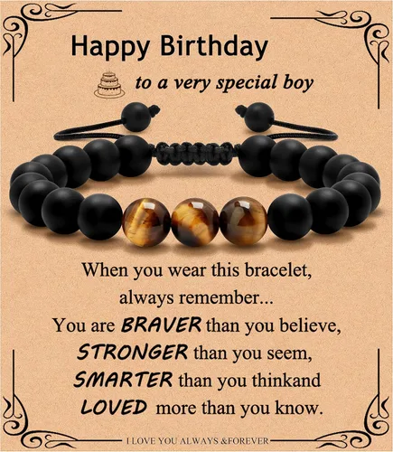 Vista 14 de Pulsera de regalos para hombres para papá hijo mi hombre novio marido hermano nieto abuelo papá bonus sobrino tío cumpleaños día del padre