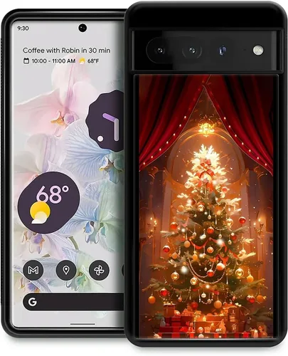 Vista 102 de Funda compatible con Google Pixel 4A 5G, Nochebuena, Google Pixel 4A 5G, delgada, suave, a prueba de golpes, TPU para mujeres y niñas, niños, funda