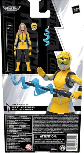 Vista 10 de Power Rangers Lightning Collection Beast Morphers Yellow Ranger - Figura de acción a escala de 6 pulgadas, juguetes y figuras de acción para niños a