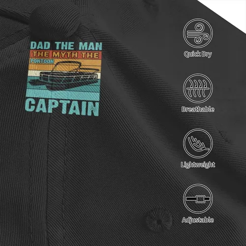 Vista 6 de LIFANGMI Dad The Man The Myth The Pontoon Captain Baseball Cap for Men Women Breathable Baseball Caps Casual Outdoor Hat Adjustable Trucker Hats Dad