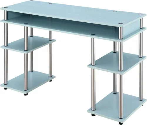 Vista 15 de Convenience Concepts Designs2Go No Tools - Escritorio para estudiantes de 47.25 pulgadas, escritorio contemporáneo para oficina, dormitorio y Blanco