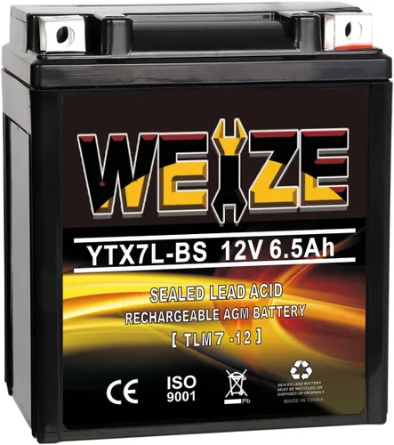 Vista 21 de Weize YTX4L-BS - Batería de motocicleta sellada recargable de alto rendimiento compatible con Polaris Scrambler, Sportsman 90, Honda Scooters NQ50