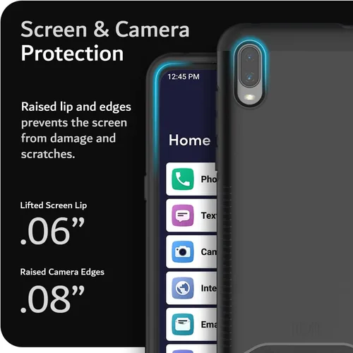 Vista 6 de TUDIA DualShield - Funda diseñada para Jitterbug Smart 3, [Fusionar] a prueba de golpes, grado militar, resistente, de doble capa, protección