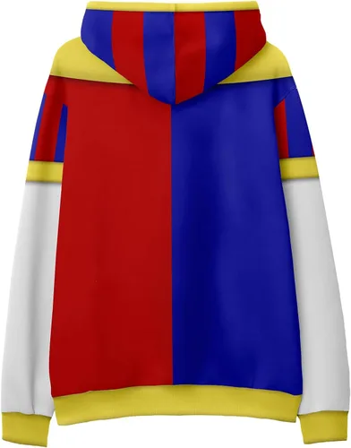 Vista 4 de Sudadera con capucha de circo digital Tadc Pomni - Sudadera unisex divertida y a la moda