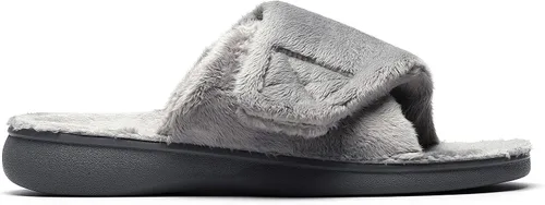Vista 4 de Pantuflas ortopédicas ajustables con soporte de arco ortopédico para mujer para fascitis plantar con talón ortopédico