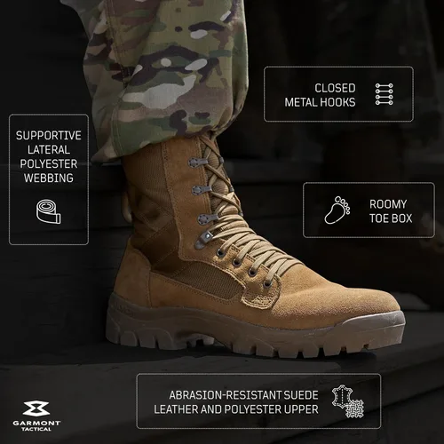 Vista 4 de GARMONT TACTICAL T8 Bifida Military Combat Boots for Men and Women, Army, Air Force, AR670-1 Compliant Footwear, Suede Leather, Multi-Terrain Shoes