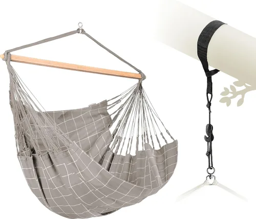 Vista 30 de LA SIESTA Domingo - Silla colgante para exteriores resistente a la intemperie Sea Salt