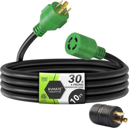 Vista 12 de Cable generador de 30 amperios, 4 puntas, 25 pies