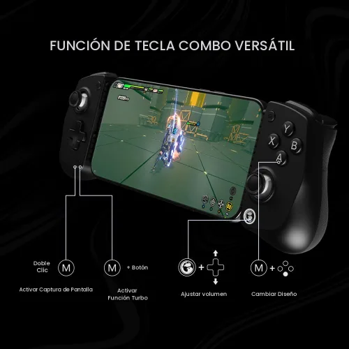 Vista 9 de GameSir X5 Lite Mobile Gaming Controller for Android & iPhone 15/16 Series (USB-C), Hall Effect Joystick, Lightweight Ergonomic Phone Controller