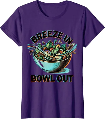 Vista 15 de Breeze In Bowl Out Breezy Bowl Design T-Shirt White