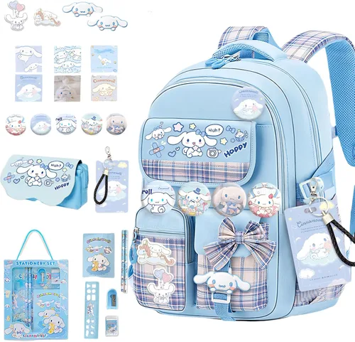 Vista 15 de Mochila Vivixilan Kawaii, Resistente al Agua y Transpirable con Múltiples Bolsillos, Adecuada para Viajes y como Regalo de Cumpleaños, Morado-04
