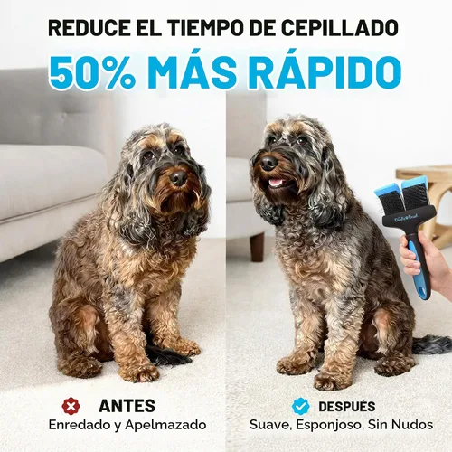 Vista 2 de Cepillo para garabatos para perros, pelo de perro, cepillo para caniches, Goldendoodle, Bernedoodle, Bernedoodle, flexible para perros, caniche