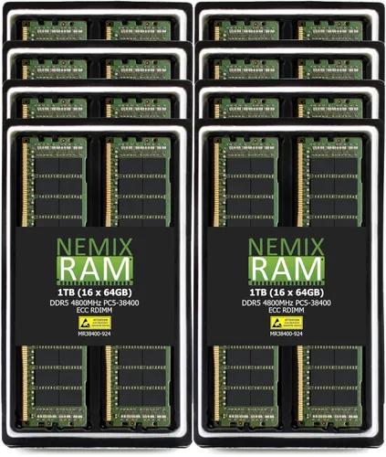 Vista 25 de NEMIX RAM Kit de memoria de servidor registrado DDR5 4800MHZ PC5-38400 1Rx4 1.1V CL40 288-PIN ECC RDIMM compatible con ASUS 2U4N Servidor