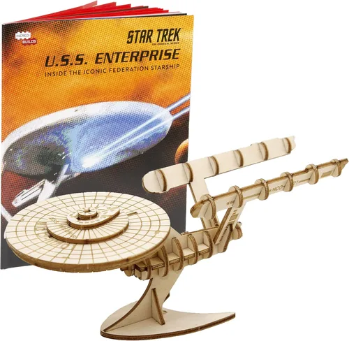 Vista 6 de Star Trek - Kit de modelo de rompecabezas de madera 3D de The Next Generation Enterprise (50 piezas) con licencia oficial NCC-1701-D Starship