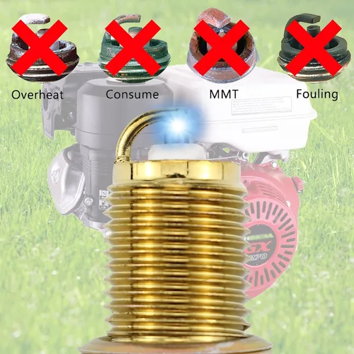 Vista 7 de 4 bujías F7TC GX120 GX160 GX200 GX240 GX270 GX340 GX390 Bujías con llave para generador de motor de 4 tiempos, cortacésped, motosierra, tractor