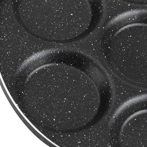 Vista 7 de Ejoyous Sartén de aluminio antiadherente para panqueques de 7 tazas, sartén para tortillas, utensilios de cocina para el hogar con mango ergonómico