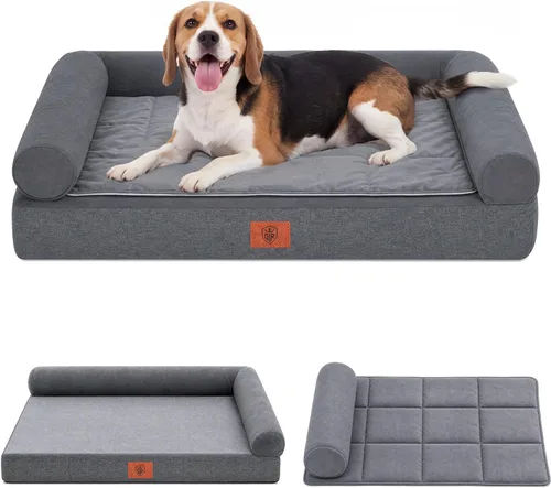 Vista 18 de GTPLAYER Dog Bed, Egg-Crate Foam Pressure Relief with Waterproof Washable Pet Bed 23.6" with 2-in-1 Cooling/Warming Pad, Non-Slip Bottom, Detachable