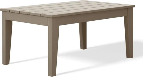 Vista 12 de WestinTrends Malibu - Mesa de centro rectangular de polietileno de alta densidad para exteriores, color negro